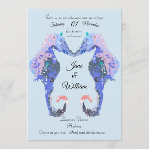 Seahorse Wedding Invitation