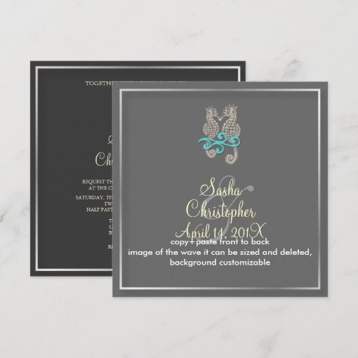 Seahorse Wedding Invitations | Zazzle