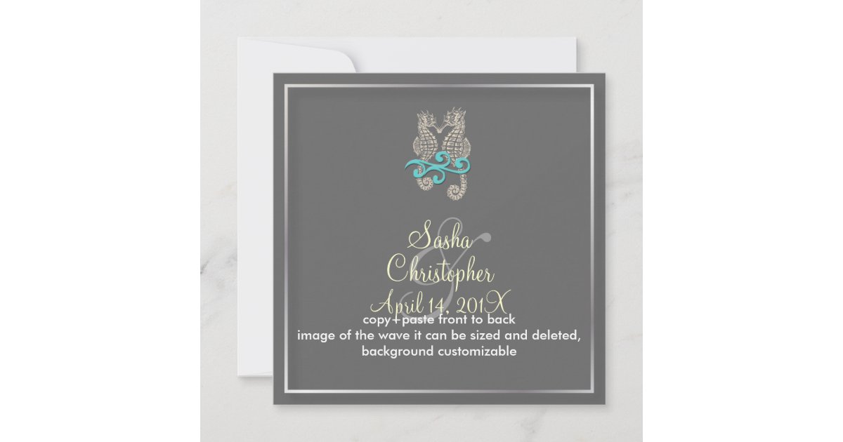 Seahorse Wedding Invitations | Zazzle