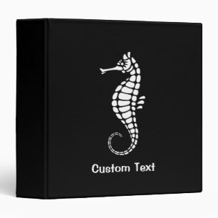 Seahorse White 3 Ring Binder