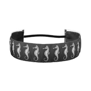 Seahorse White Athletic Headband