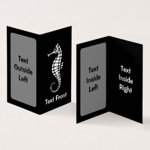 Seahorse White Business Card