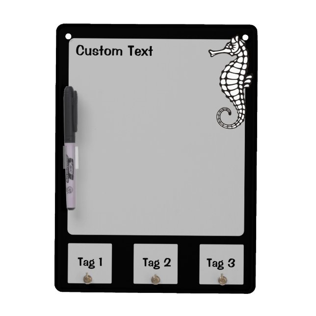 Seahorse White Dry Erase Board (Front)