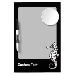 Seahorse White Dry Erase Board With Mirror