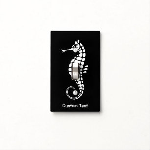 Seahorse White Light Switch Cover