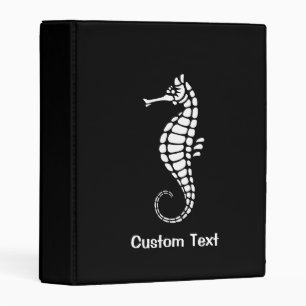Seahorse White Mini Binder