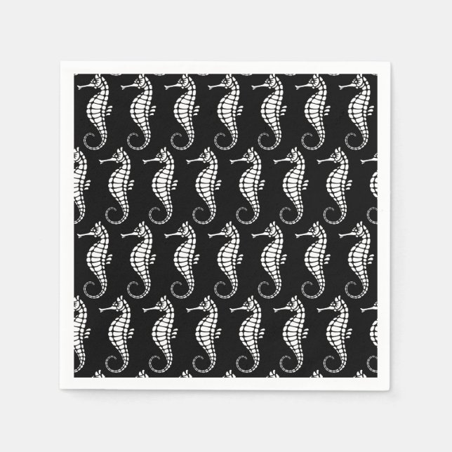 Seahorse White Napkins (Front)