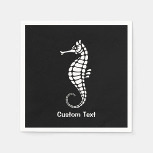 Seahorse White Napkins