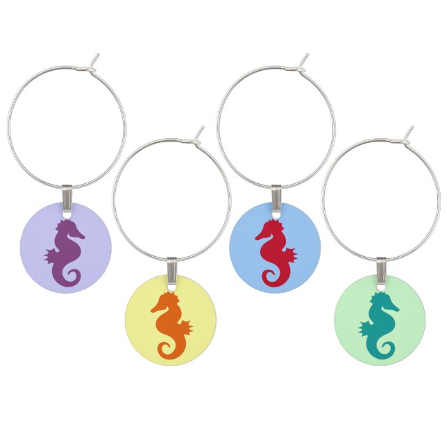 Seahorse Wine Glass Charm (Staggered)