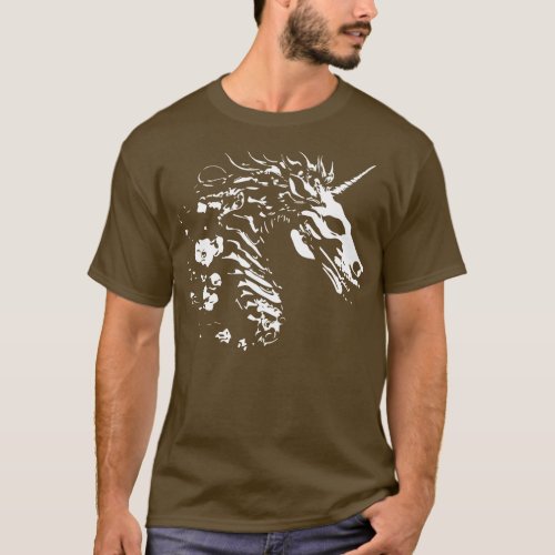 seahorse with skull T_Shirt