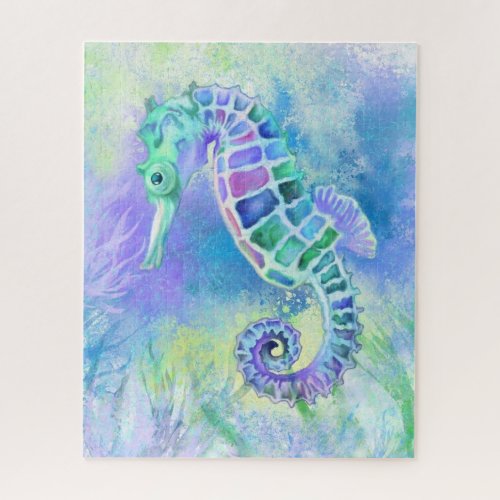 Seahorse _  Wonderful Underwater Life _ Drawing _ Jigsaw Puzzle