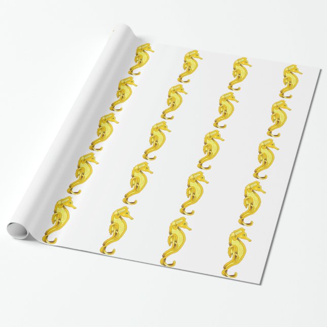 Seahorse Wrapping Paper (Unrolled)
