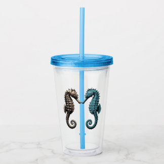 Seahorses  acrylic tumbler