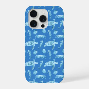 Seahorses and Sea Turtles iPhone 15 Pro Case