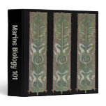 Seahorses and Seaweed, Vintage Art Nouveau 3 Ring Binder