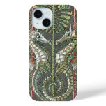 Seahorses and Seaweed, Vintage Art Nouveau iPhone 15 Case