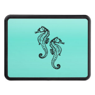 Seahorses Aqua Trailer Hitch Cover