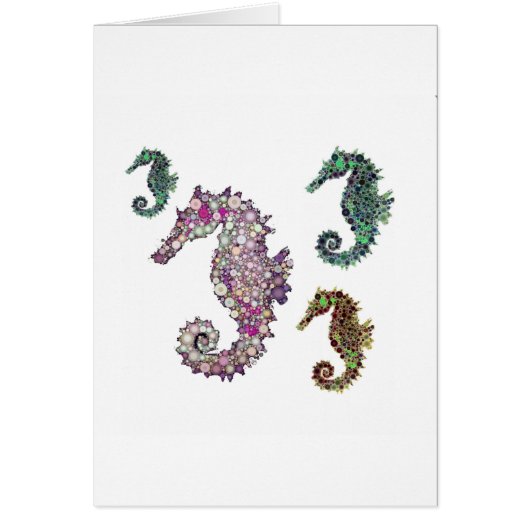 Seahorses Art by LeahG Cards (Front)