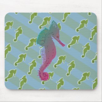Seahorses art  Mousepad
