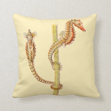 Seahorses Beach house Accent Pillow