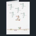 SEAHORSES Boynton Card<br><div class="desc">Five identical seahorses and one undaunted miniature land horse swim happily along. A Boynton Classic returns, redrawn and still engaging.</div>