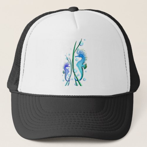 Seahorses Cartoon Hat