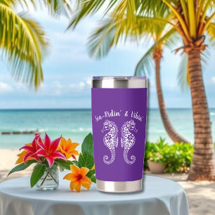 Seahorses-Fisherman Core-Hawaiian-Purple Insulated Tumbler