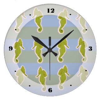 Seahorses, Fishes, Summertime  Wall Clock