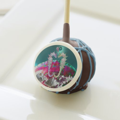 SEAHORSES IN LOVE BEACH WEDDING CAKE POPS