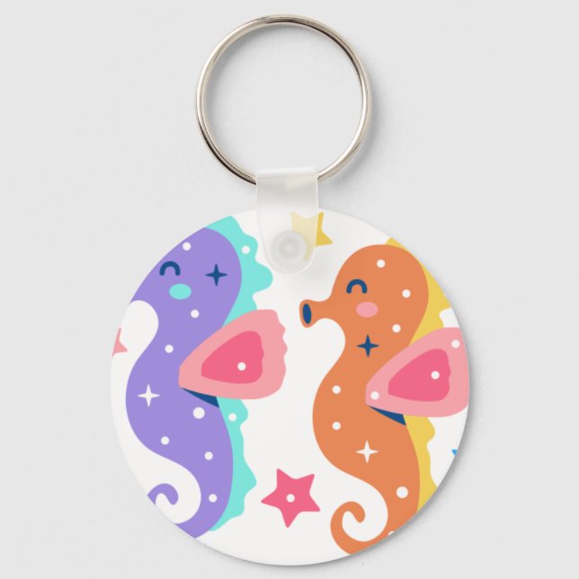 Seahorses Keychain (Front)