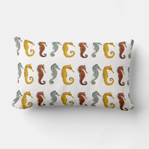 Seahorses Lumbar Pillow