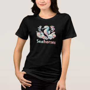 Seahorses, Ocean Creature Graphic  Tri-Blend Shirt