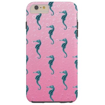 Seahorses On Pink Tough Iphone 6 Plus Case by EveyArtStore at Zazzle