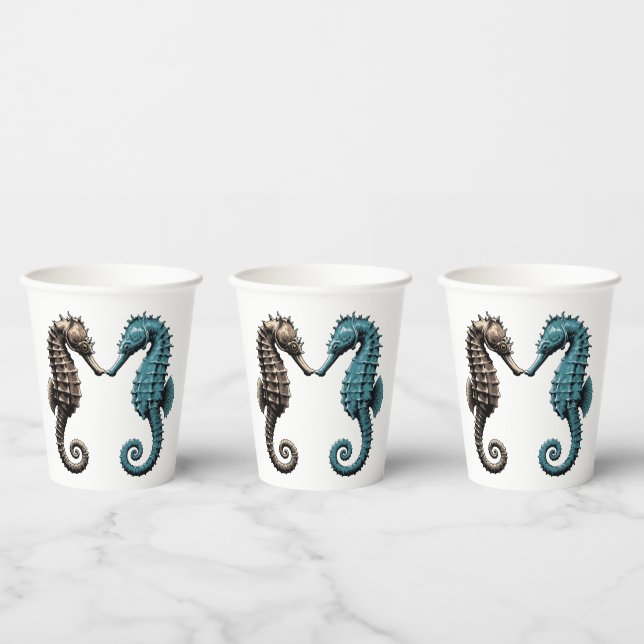 Seahorses  paper cups (Multi)