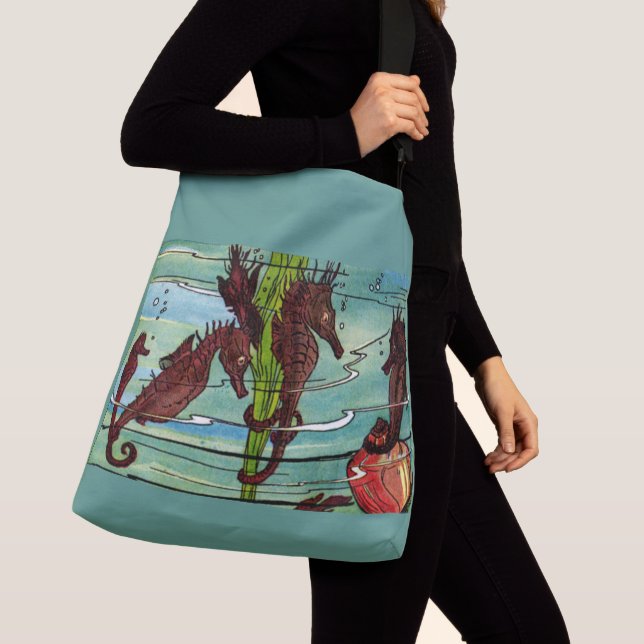 seahorses print crossbody bag (Close Up)