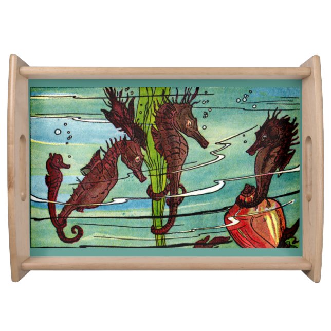 seahorses serving tray (Front)