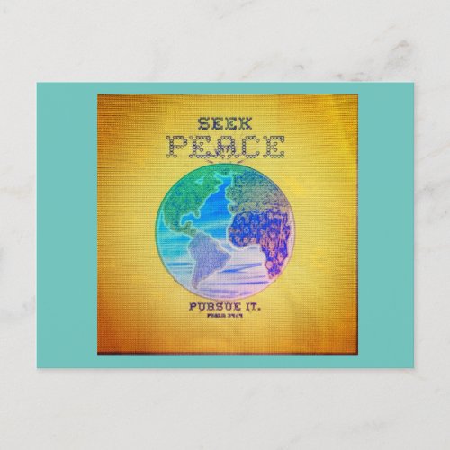 Seak Peace Earth Psalm Postcard