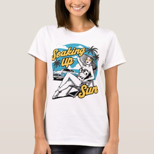 Seaking up sun  T_Shirt