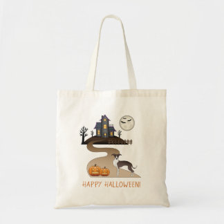 Seal And White Iggy And Halloween Haunted House Tote Bag