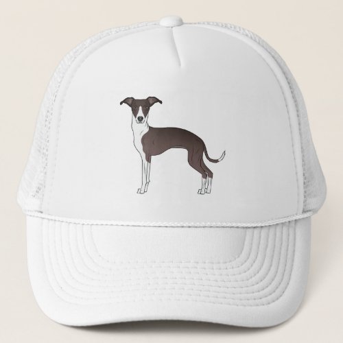 Seal And White Italian Greyhound Cute Cartoon Dog Trucker Hat