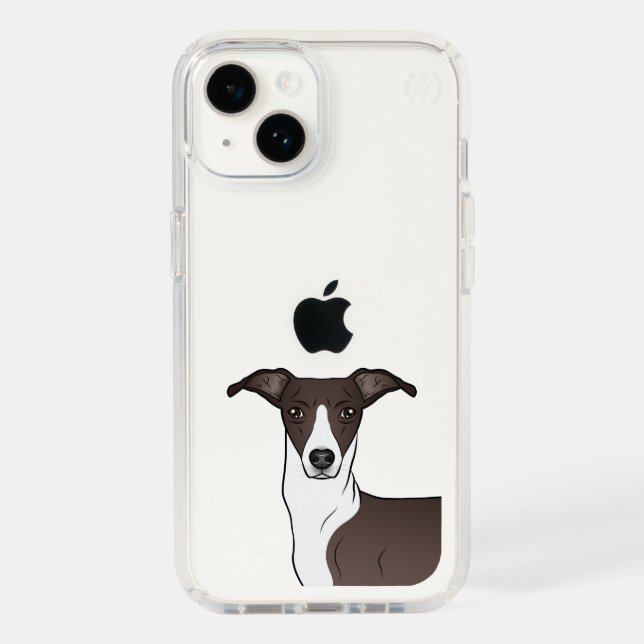 Seal And White Italian Greyhound Dog Head Speck iPhone Case (Front)