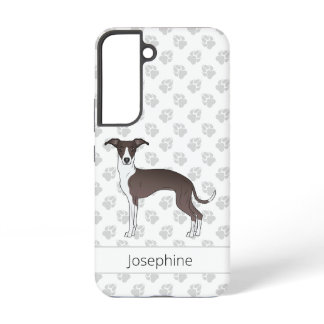 Seal And White Italian Greyhound Dog With Paws Samsung Galaxy S22 Case