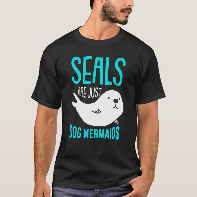 Seal Animal Mermaid Nice   Cute Seal T-Shirt (Front)