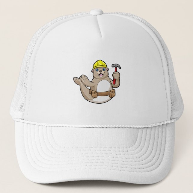 Seal as Carpenter with Hammer & Hat (Front)