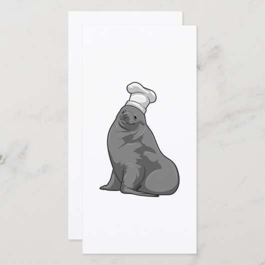 Seal as Cook with Chef hat (Front/Back)