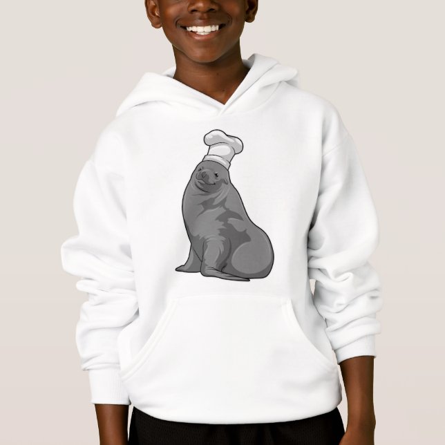 Seal as Cook with Chef hat Hoodie (Front)