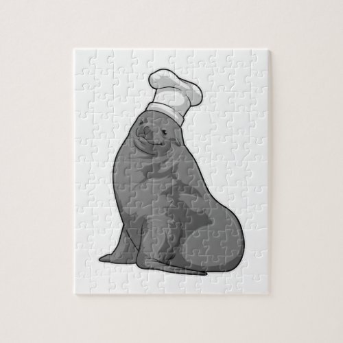 Seal as Cook with Chef hat Jigsaw Puzzle