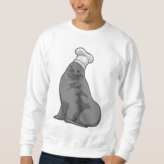 Seal as Cook with Chef hat Sweatshirt (Front)
