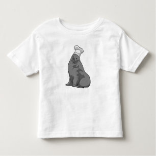 Seal as Cook with Chef hat Toddler T-shirt
