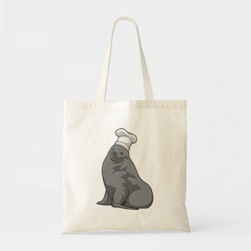 Seal as Cook with Chef hat Tote Bag